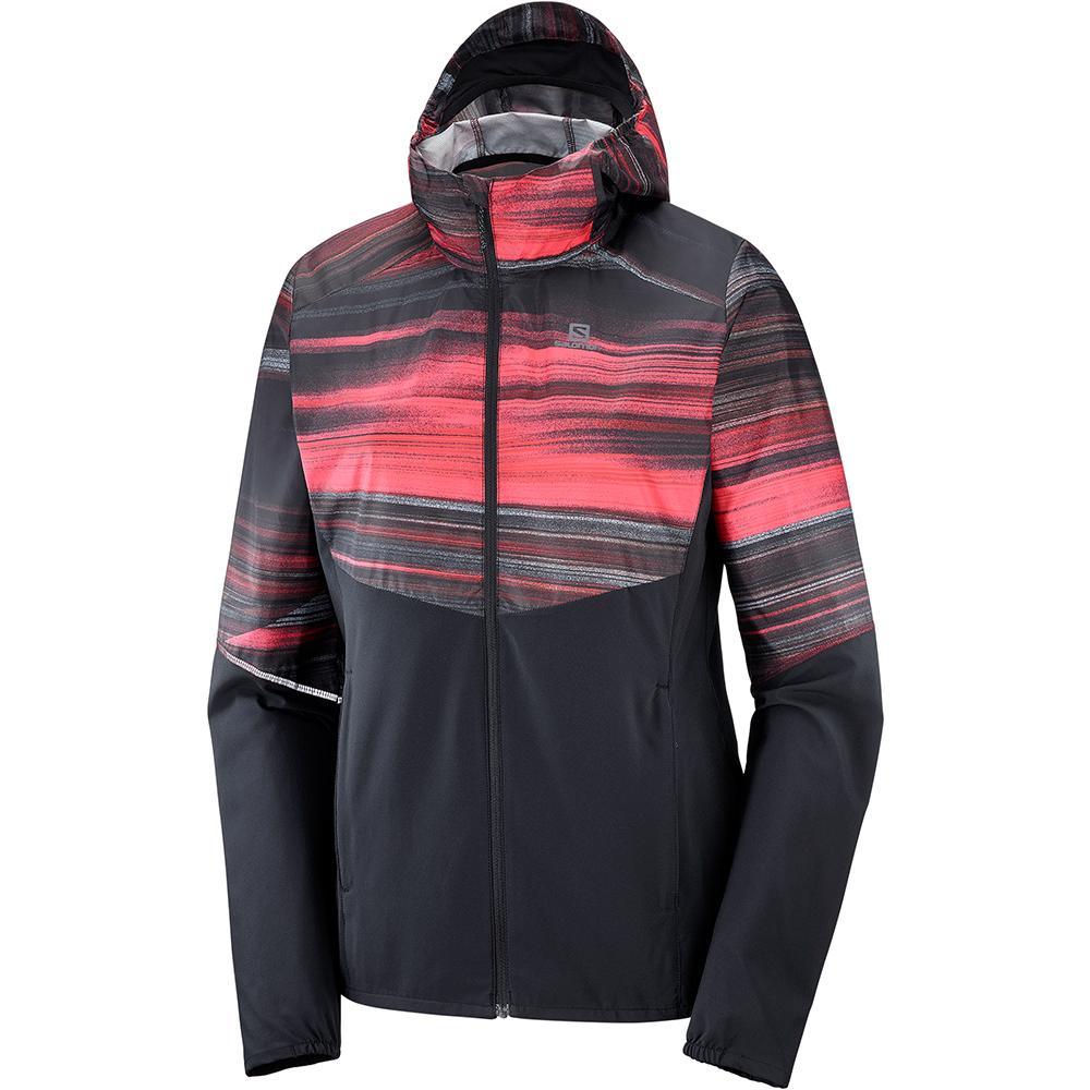 Salomon Singapore Womens Jackets - AGILE FZ HOODIE W Black | 02368-PJAQ